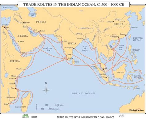 Indian Ocean Trade Goods Map