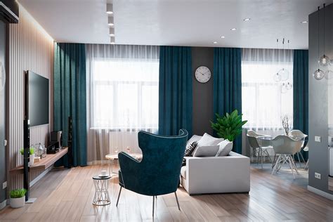 Teal Curtains Living Room Ideas | Baci Living Room