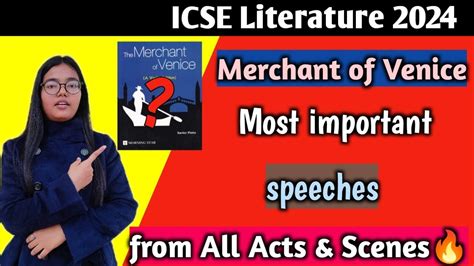 ICSE 2024 MOV Most Important Speeches For Board Exam Merchant Of