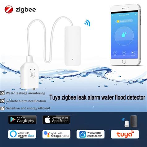 Tuya Zigbee Leak Alarm Water Flood Detector Remote Monitor Flood