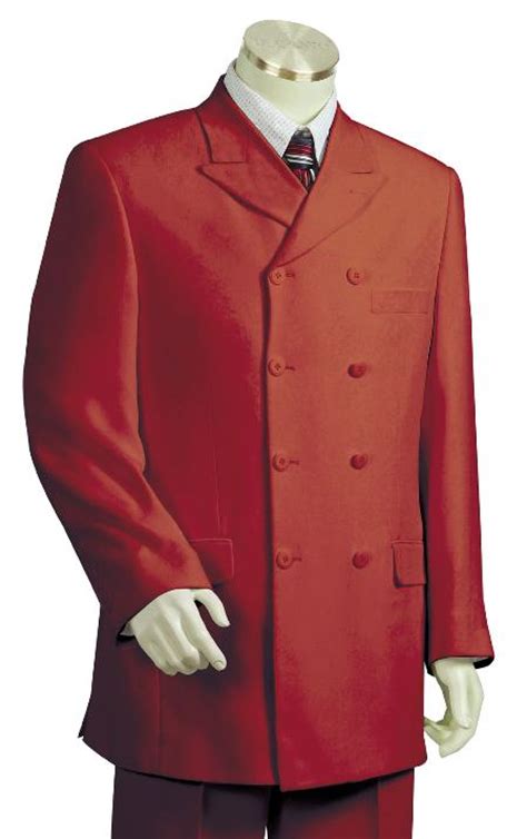 Mens Luxurious Deep Red Zoot Suit