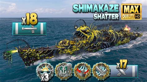 Exciting Shimakaze Game On Map Shatter World Of Warships YouTube