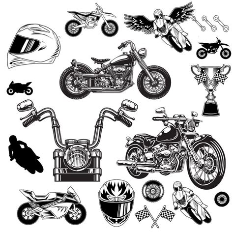 Biker Svg Motorcycle Svg Bundle Motorbike Svg Chopper Svg Cruiser Svg