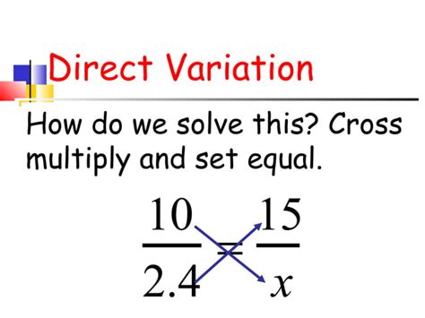 Direct And Inverse Variations Ppt