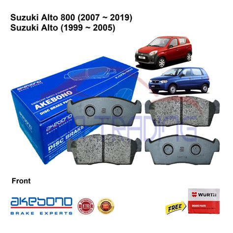 Genuine Akebono Front Brake Pads For Suzuki Alto 1999 2005 Suzuki