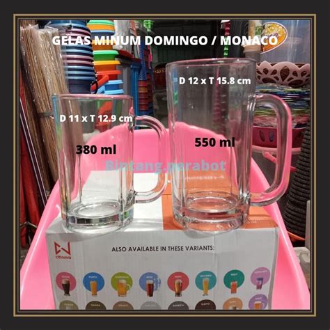 Jual Citinova Gelas Kaca Monaco 380 Ml Gelas Kaca Domingo 550 Ml