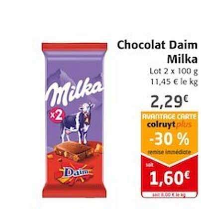 Promo Chocolat Daim Milka Chez Colruyt ICatalogue Fr