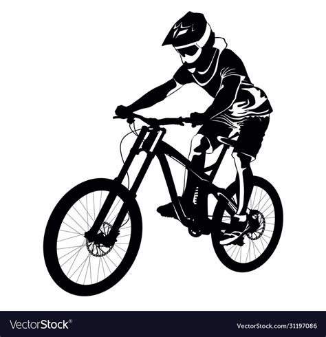 Mountain Bike Silhouette Vector Free