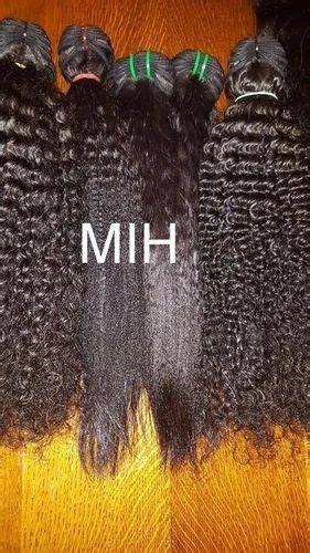 Mih Black Human Curly Hair Extensions For Personal And Parlour At Rs