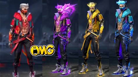 Free Fire New Rampage 4 0 Legendary Colour Changing Bundles Emote