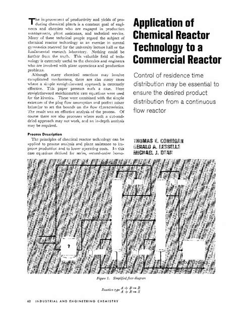 Pdf Application Of Chemical Reactor Technology To A Commercial