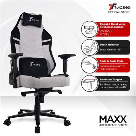 jual ttracing maxx gaming chair kursi gaming garansi   air