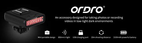 ORDRO LN 3 IR Light USB Rechargeable Infrared Night Vision Infrared