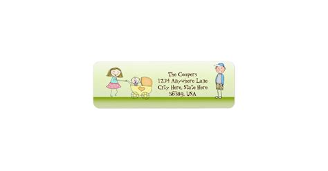 Custom Cute Family Return Address Labels | Zazzle