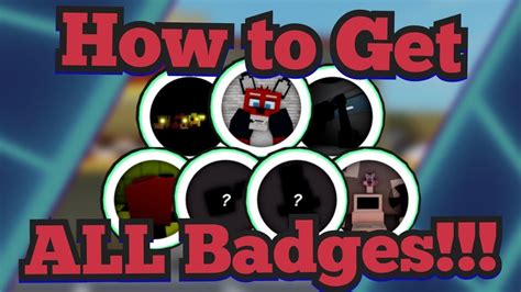 How To Get All Badges Animatronic World Roblox Youtube