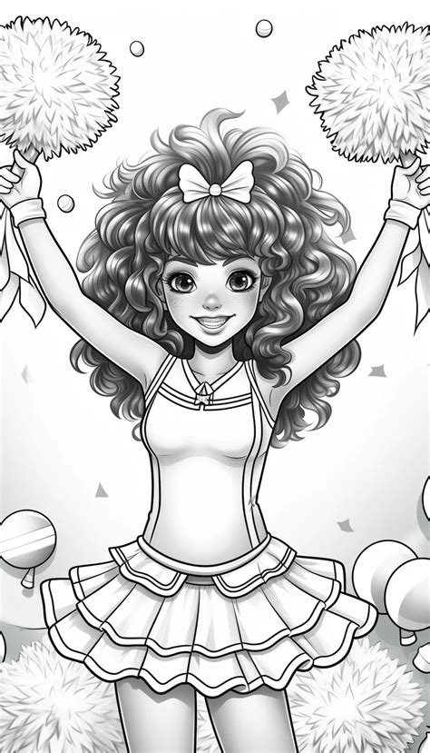 Free Printable Cheerleader Coloring Pages Cute Sheets To Print Do Coloring