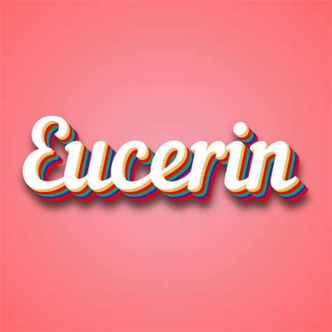 Premium Photo | Eucerin Text Effect Photo Image Cool