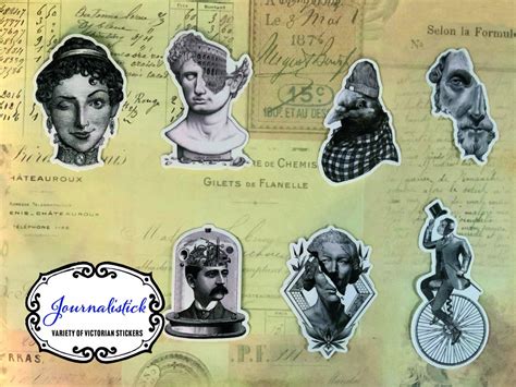 Victorian Imagery Sticker Pack Of 19 Stickers Steampunkt Etsy