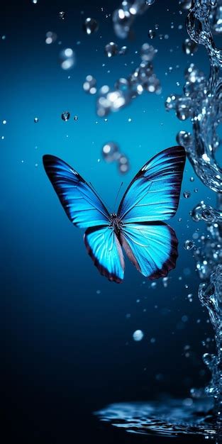 Premium Photo | Blue butterfly 4k hd wallpaper