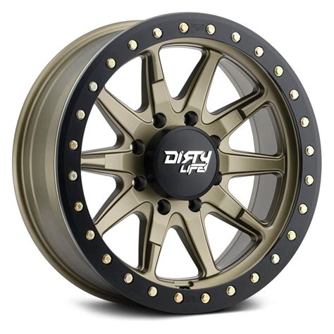 DIRTY LIFE 9304 DT 2 Wheels Satin Gold With Simulated Beadlock Ring