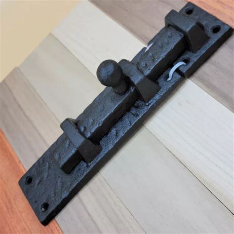 Heavy Duty Cast Iron Sliding Door Latch Safety Gate Bolt Lock Shed Barn