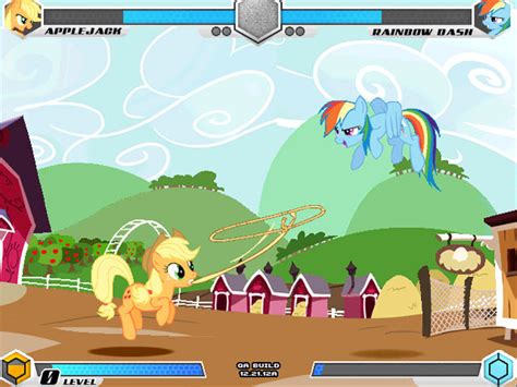 Image Applejack Vs Rainbow Dash Sweet Apple Acres Fighting Is Magic