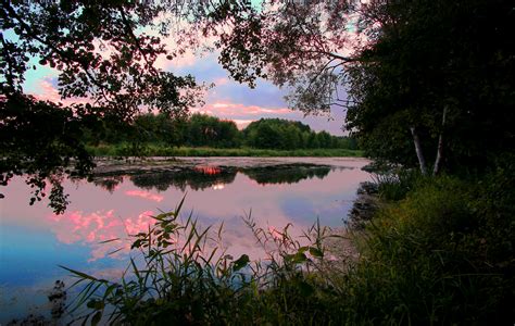 Wallpaper Sunlight Landscape Sunset Lake Nature Reflection