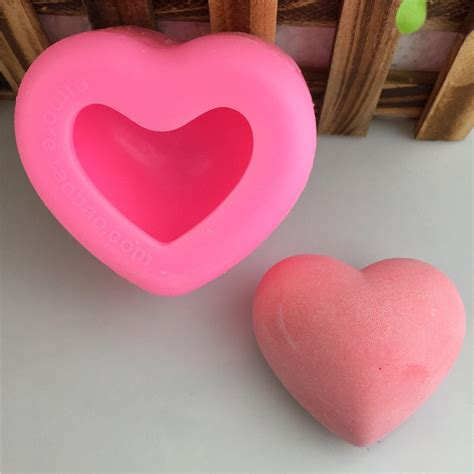 3d Heart Silicone Mold 1 Cavities Heart Soap Mold Silicone Etsyde