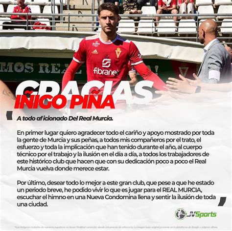 Javi Brocal on Twitter Iñigo Piña se despide del Real Murcia Una