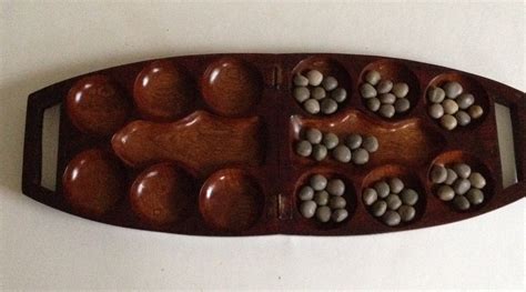 Warri Game Vintage Wooden Antigua Board Game Mancala Africa Etsy