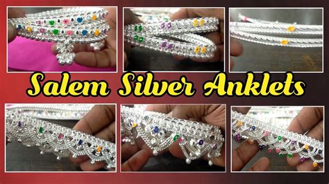 Silver Anklet Collection Inch Velli Kolusu Payal Design Youtube