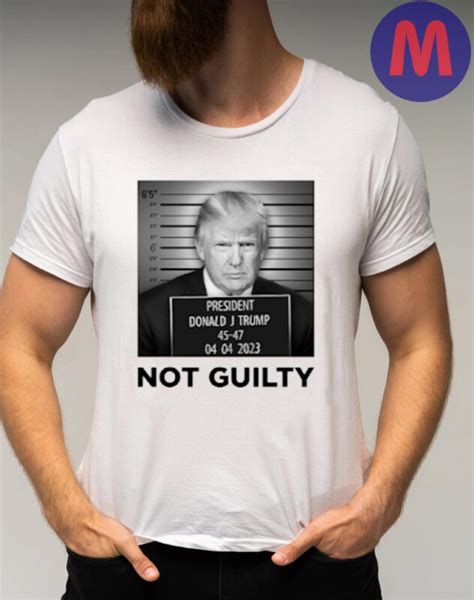 Official Trump Mugshot White Cotton T-Shirt