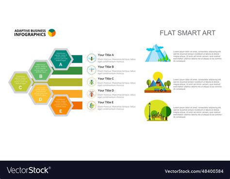 Bar Chart With Five Elements Template Royalty Free Vector