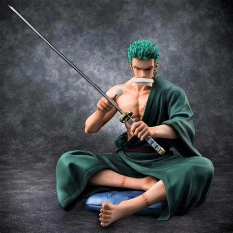 Buy Blue Aura One Piece Zoro Action Figure Height - 13CM Multicolor PVC ...