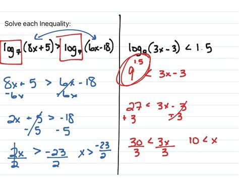 Solving Logarithmic Equations And Inequalities Math Algebra