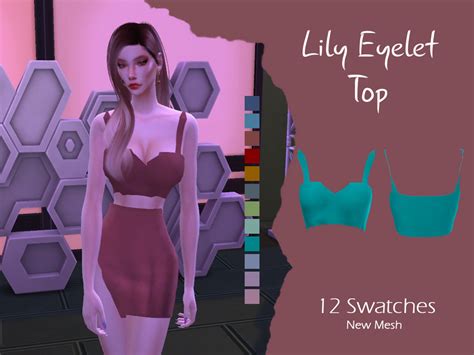 The Sims Resource Lmcs Lily Eyelet Top