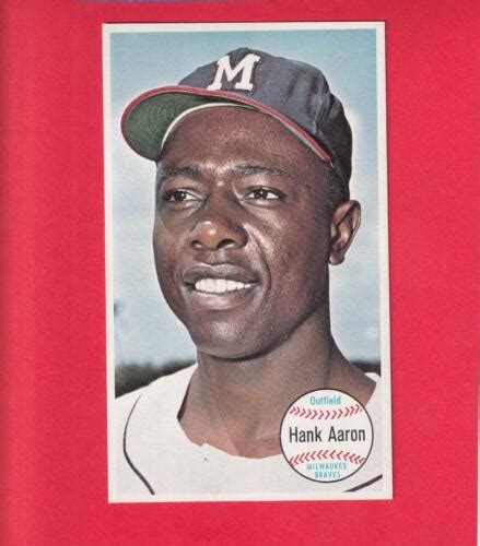 1964 Topps Giants 49 Hank Aaron NM Near Mint Milwaukee Braves 26231