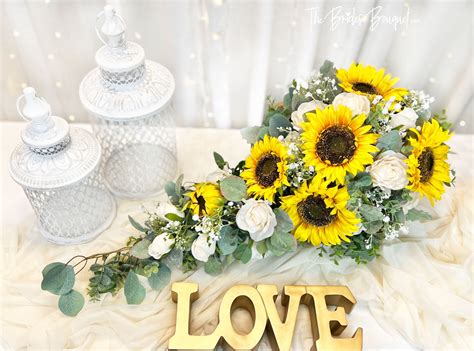 Sunflower Cascading Bouquet For Weddings Thebridesbouquet