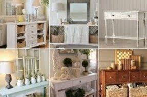 White Console Table With Baskets - Foter