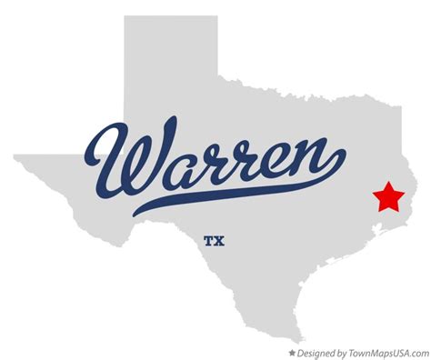 Map of Warren, TX, Texas