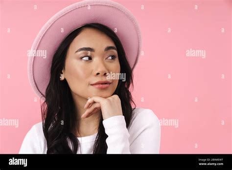 Attractive Smiling Young Asian Woman Wearing Casual Clothes Standing