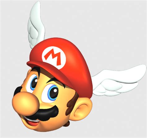 Super Mario 64: Rerendered on Twitter: "Wing cap head!"