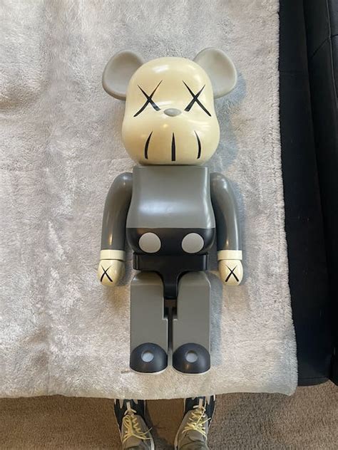 Kaws Kaws Bearbrick 1000% Grey 2002 Holy Grail mono | Grailed