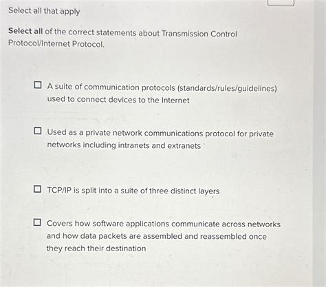 Solved Select All That Applyselect All Of The Correct Chegg