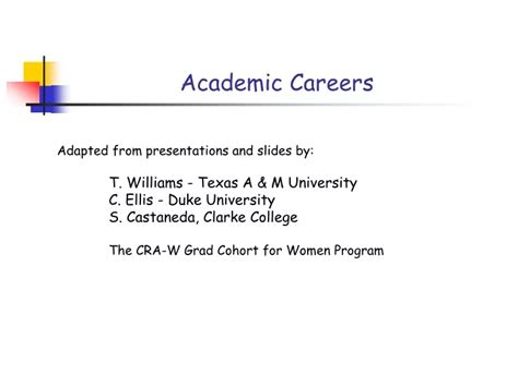 Ppt Academic Careers Powerpoint Presentation Free Download Id9702313