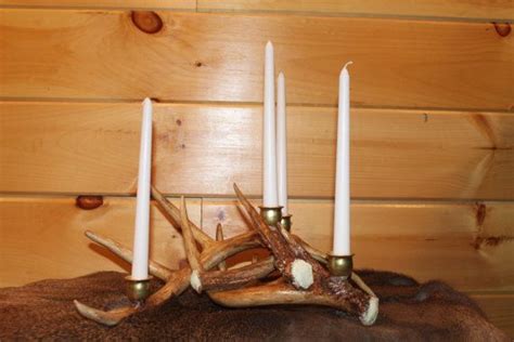 Real Deer Antler Candle Holder Etsy Deer Antler Candle Holder Antler Candle Holder Candle