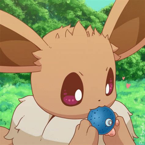 Eating Eevee Eating Eevee Cute Discover Share Gifs Pokemon