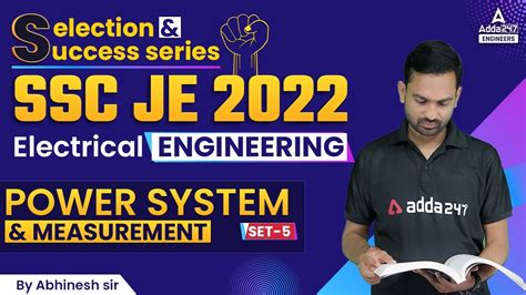 Ssc Je 2022 Ssc Je Electrical Power System And Measurement 5 By Abhinesh Sir Youtube