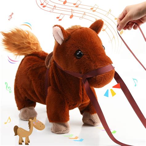 Amazon.com: HyDren Walking Horse Toy Calls Tail Wagging Interactive