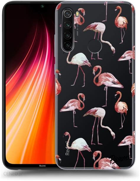 Silikonowe przeźroczyste etui na Xiaomi Redmi Note 8T Flamingos